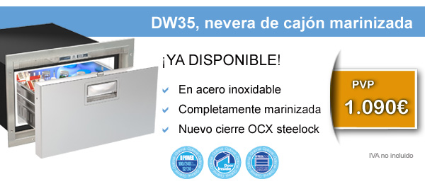 DW35, nevera de cajón marinizada PV 1.090€ IVA no incl. 