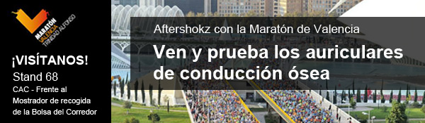 Aftershokz con la Maratón de Valencia - Ven y prueba los auriculares de conducción ósea - STAND 68 CAC - Museu Ciències